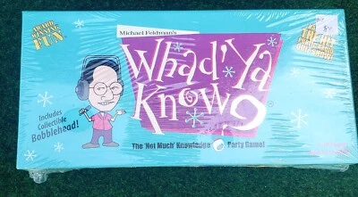 Whad' ya Know? Party Game Michael Feldman booblehead 12-up 4-10 Players Complete - Image 1 of 4