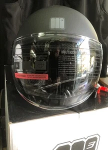 Casco moto Jet Motocubo BAT Nero Opaco Con Visiera lunga TAGLIA L - Bild 1 von 1
