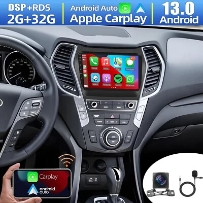 Android 13 CarPlay For Hyundai Santa Fe IX45 2013-2018 Car GPS Stereo WiFi Radio - Image 1 of 4