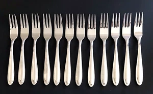 LENOX HAYDEN 18/10 Stainless Flatware Set of 12 DESSERT FORKS 6 1/2" Vietnam EUC - Picture 1 of 8