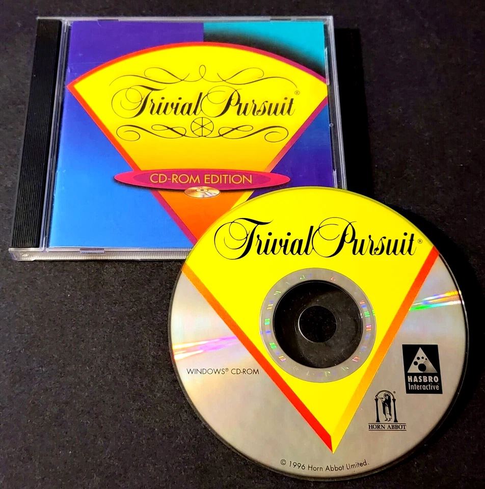 Trivial Pursuit (PC, 1996) Hasbro Windows CD-ROM - Image 1 of 1