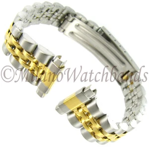 10-14mm Speidel Express Two Tone Stainless Steel Ladies Watch Band 277DR BOGO! - Picture 1 of 4