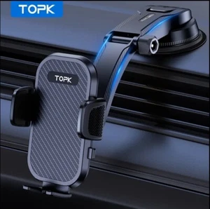 TOPK Auto Handyhalter Ständer Gravity Armaturenbrett Handyhalter Handy (schwarz) - Bild 1 von 9