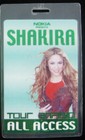 Shakira Original 2000 Anfibio Tour Laminate All Access Backstage Pass Guest Used