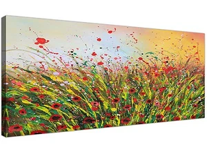 Modern Abstract Floral Summertime Canvas Prints for your Living Room - Picture 1 of 4