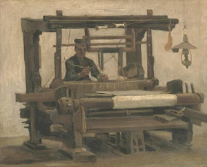 Impresión artística de Vincent van Gogh - Tejedor, visto desde el frente 1884 - 17" x 22" - Imagen 1 de 1
