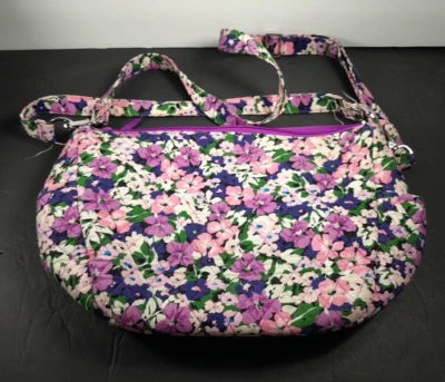 Vera Bradley Pink and Purple Floral Crossbody Shoulder Bag - Image 1 of 4