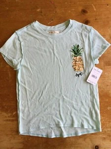 Neu mit Etikett Free People Fruit Medley T-Shirt himmelblau aquafrost Kombi Ananas Gr. XS B16 - Bild 1 von 4