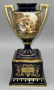 Royal Vienna Porcelain Antique Urn Signed Hand Painted 19th Century 18cm tall - Picture 1 of 22