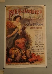Plakat Das Leben Des Rail Nr. 16 Paris London Via Rouen Bahnhof St Lazare Pal - Bild 1 von 2