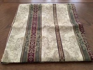 CROSCILL TOWNHOUSE GREEN GOLD BURGUNDY PAIR PANELS CURTAIN 40X84 WITH TIEBACKS - Picture 1 of 5