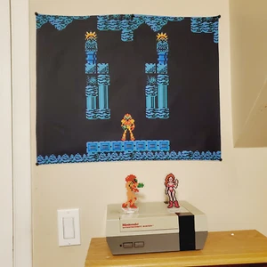 Metroid Wandteppich 18x24" Banner 🙂 Samus Aran Stoff Poster Spielzimmer Nintendo - Bild 1 von 7