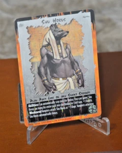 1995 Rage CCG Shu Horus Ultra Rare Foil UR White Wolf Character - Picture 1 of 2