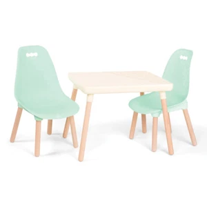 B. toys Set Tavolo e Sedie 2 Pezzi Mint Natural - Legno/Plastica per Bambini - Foto 1 di 24