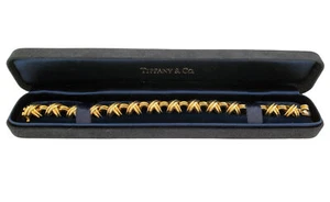Vintage Tiffany & Co Large Signature X Bracelet In 18K Yellow Gold - Picture 1 of 3