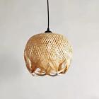 Rattan Hanging Lamp Shade Vintage Ceiling Light Pendant Lamp Shade Hand Woven