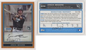 2009 Bowman Chrome Prospects Orange Refractor /25 Zach Moore #BCP85