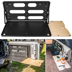 Drop Down Tailgate Table For Jeep Wrangler JK JKU JL JLU Rear Door Storage Shelf - Foto 1 di 8