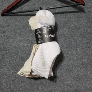 Hurley HI Quarter 8 pack Socks Mens 10-13 Multicolor Cushioned Breathable NEW - Picture 1 of 7