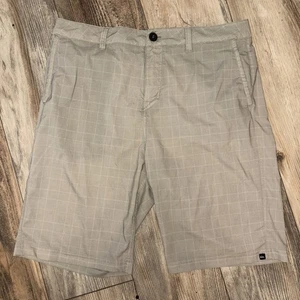 Pantalones Cortos Quicksilver RN 114199 Beige a Cuadros Talla 34 Bolsillos con Botones - Imagen 1 de 17