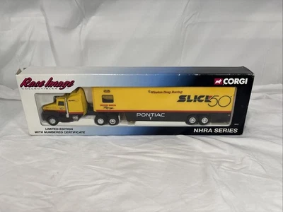 Corgi Race Image Slick 50 NHRA 1:64 Scale Transporter Rickie Smith  - Image 1 of 4