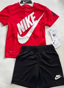 NWT NIKE BOY’S Dri-fit Sportswear T-shirt and Mesh Shorts 2-PIECE | Size 4 | $40 - Picture 1 of 2
