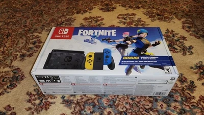 Pacote de console Nintendo Switch HAC-001(-01) Fortnite Wildcat - Amarelo/azul... - Imagem 1 de 4