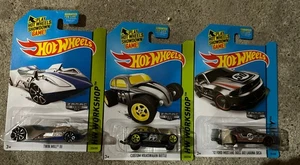 ZAMAC 3 Set  Hot Wheels 2014 MUSTANG TWIN MILL 3 VW BEETLE CUSTOM “Moon Eyes” 👀 - Picture 1 of 17