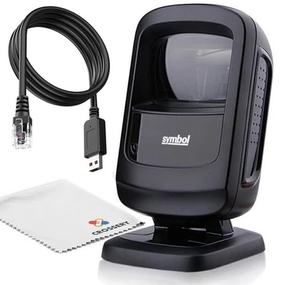 CROSSERY Zebra DS9208 Hands-Free Barcode Scanner Bundle - Symbol Motorola 2D Scanner -...