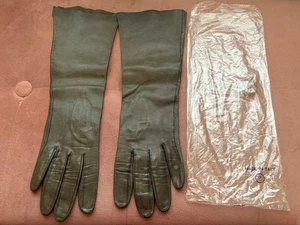 Vintage italienische Lederhandschuhe braun Tischschnitt Größe 7 Damen - gebraucht - Bild 1 von 24