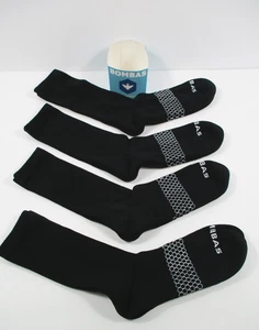 -Nuevo BOMBAS L Peso Medio 4 Pares Calcetines Crew Talla Mujer 11-13/Hombre 9.5-13 Negro - Imagen 1 de 2