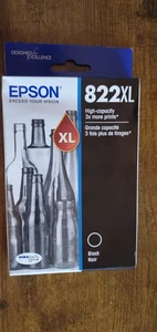 Sealed Genuine Epson 822XL Black High Yield Ink Cartridge T822XL120-S Ex 02/2028 - Photo 1/4