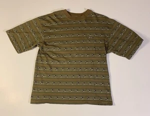T-shirt vintage anni 90 Rusty Skate Surf righe astratte stampa all over + maglia extra - Foto 1 di 9