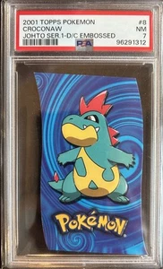 2001 Topps Pokemon Johto Series 1 Croconaw Die Cut #8 - PSA 7 - Picture 1 of 2