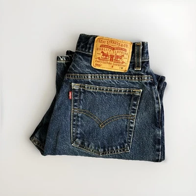 Vintage Levi 550 Mom Jeans Dark Wash - Image 1 of 4