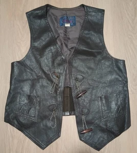 Vintage 60er 70er SKALAR Cabretta Leder braun Weste Jacke Western Moto S M - Bild 1 von 14