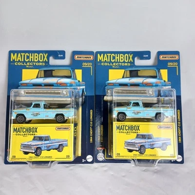 2022 Matchbox Collectors #09 1964 Chevy C10 Longbed LIGHT BRIGADE BLUE Lot Of 2 - Image 1 of 4