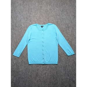 Talbots Damen Strickjacke Pullover klein blau klassisch Costal Capsule Preppy Karriere - Bild 1 von 8