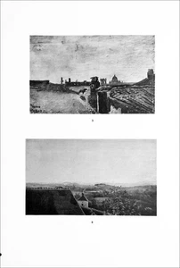 ROME vue d'une FENÊTRE + A LORMES (MORVAN) - Gravure 19e (de COROT -Barbizon) - Imagen 1 de 3