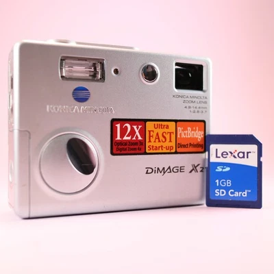 Minolta Dimage X31 2.0MP Compact Digital Camera Silver Tested - Image 1 of 4