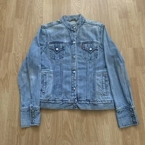 Vintage LEVIS Motorrad Bike Druckknopf Denim Jeansjacke Made In USA Damen L - Bild 1 von 13