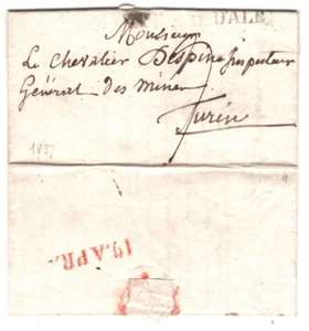 SWITZERLAND Cover ?? Entire Letter EL Italy Turin 1837 {samwells}YG164 - Picture 1 of 12