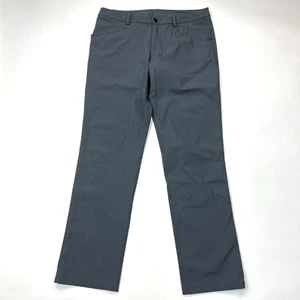 Lululemon Mission Pant II Mens 36 Gray 5 Pockets Reflective Power Stretch Gym - Picture 1 of 15