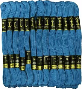 Anchor Threads Stranded Cotton Thread Cross Stitch Hand Embroidery Floss Blue - Picture 1 of 5