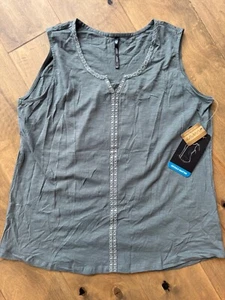 Kuhl Women's Shay Tank Top Wildefibre Organic Cotton Eucalyptus 8408 Size XL NWT - Picture 1 of 11