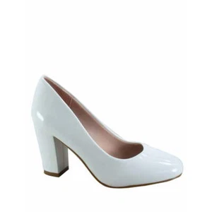 Songful-5 Women's Fashion Patent Faux Suede Round Toe Chunky Heel Slip-On Pu - Picture 1 of 4