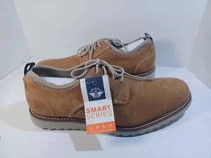 Dockers Mens Smart Series Work Casual Oxford Shoe Dark Tan Size 10.5 - Picture 1 of 10