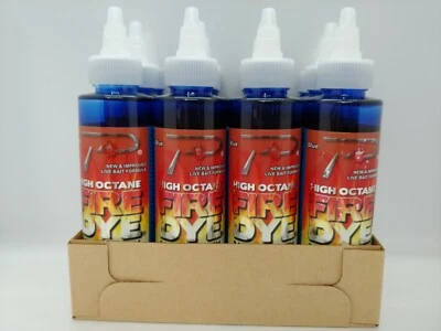12 Pautzke High Octane Fire Dye Fish Bait BLUE 4 Ounce Bottles, Fishing Bait Dye - Image 1 of 4