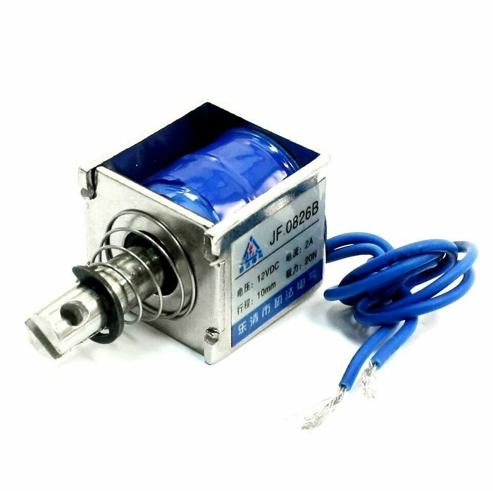 3PCS DC12V 2A 20N/10mm Pull Push Type Linear Motion Solenoid Electromagnet - Image 1 of 1