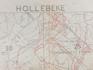 WW1 TRENCH MAP "HOLLEBEKE" (SPECIALLY PRODUCED for the BATTLE of PASSCHENDAELE) - Picture 1 of 21